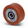 PU wiel 80 mm - kogellager asgat 15 mm - 225 kg