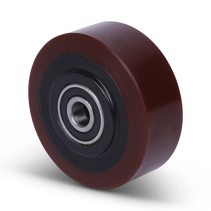 PU wiel 80 mm - kogellager asgat 12 mm - 220 kg
