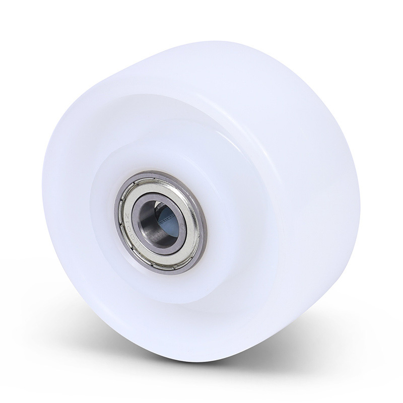 Nylon wiel 80 mm - kogellager asgat 12 mm - 200 kg