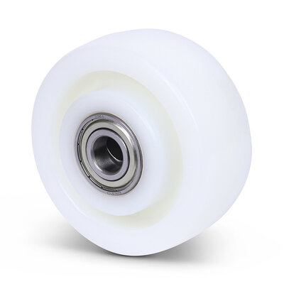 Nylon wiel 125 mm - kogellager asgat 20 mm - 800 kg