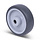 Rubber wiel 100 mm - rollager asgat 12 mm - 100 kg