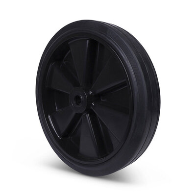 Rubber wiel 400 mm - rollager asgat 25 mm - 400 kg