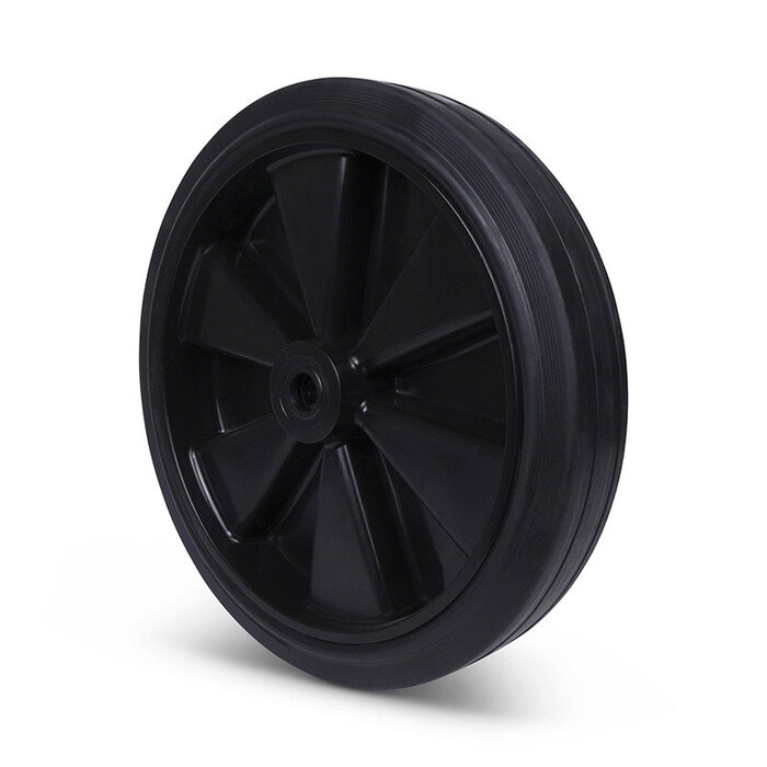 Rubber wiel 400 mm - rollager asgat 25 mm - 400 kg