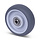 Rubber wiel 75 mm - kogellager asgat 6 mm - 75 kg