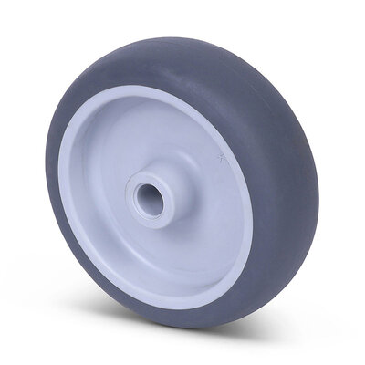 Rubber wiel 100 mm - asgat 8 mm - 80 kg