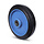 Rubber wiel 300 mm - kogellager asgat 30 mm - 750 kg