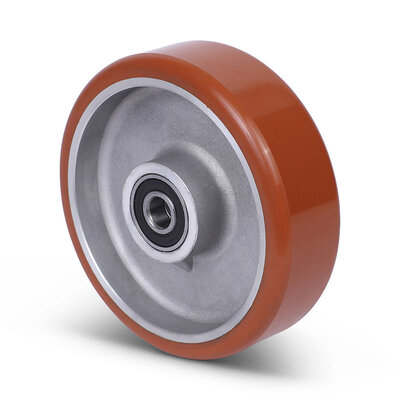 PU wiel 125 mm - kogellager asgat 12 mm - 300 kg
