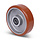 PU wiel 125 mm - kogellager asgat 12 mm - 300 kg