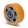PU wiel 125 mm - kogellager asgat 20 mm - 500 kg