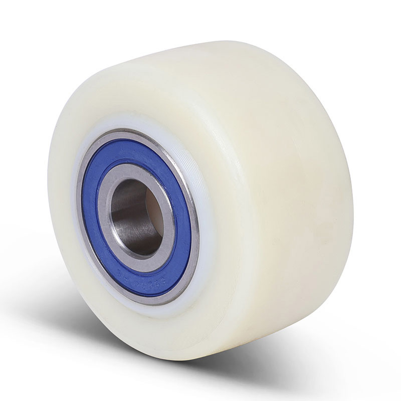 Rvs gietnylon wiel 80 mm - kogellager 20 mm - 1000 kg