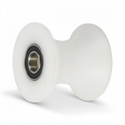 Kunststof diabolorol 87 mm - asgat 12 mm - 150 kg