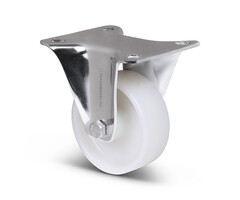 Rvs bokwiel 80 mm Nylon - 150 kg