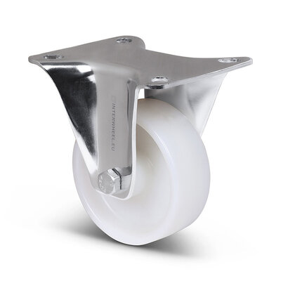 Rvs bokwiel 80 mm - Nylon - 150 kg