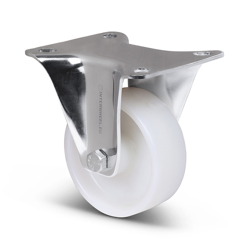 Rvs bokwiel 80 mm - Nylon - 150 kg