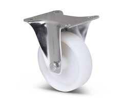 Rvs bokwiel 100 mm Nylon - 200 kg