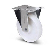 Rvs bokwiel 160 mm Nylon - 450 kg