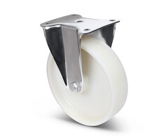 Rvs bokwiel 200 mm Nylon - 550 kg