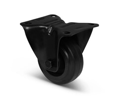 Zwart bokwiel 80 mm - 100 kg