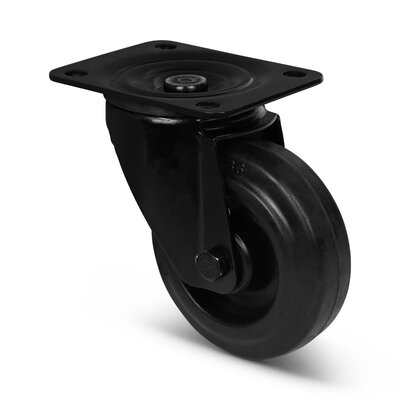 Zwart zwenkwiel 100 mm - rollager - 150 kg
