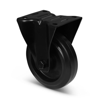 Zwart bokwiel 125 mm - rollager - 200 kg