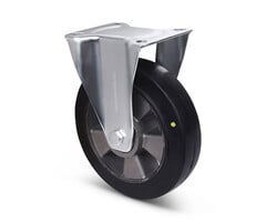 ESD elastisch rubber bokwiel 200 mm - antistatisch - 400 kg