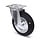 Volrubber ESD zwenkwiel 200 mm - stalen velg en plaat - 205 kg