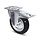 ESD Volrubber zwenkwiel met rem 200 mm - stalen velg en plaat - 205 kg
