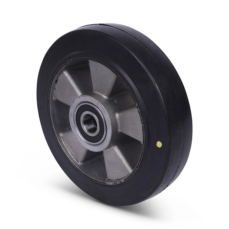 ESD Rubber wiel 200 mm - antistatisch - kogellager asgat 20 mm - 400 kg