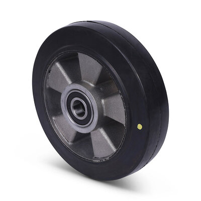 ESD Rubber wiel 180 mm - antistatisch - kogellager asgat 20 mm - 350 kg