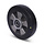 ESD Rubber wiel 180 mm - antistatisch - kogellager asgat 20 mm - 350 kg