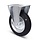 ESD Volrubber bokwiel 200 mm - stalen velg en plaat - 205 kg