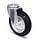 Volrubber ESD zwenkwiel 200 mm - stalen velg en boutgat - 205 kg