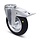 ESD Volrubber zwenkwiel met rem 200 mm - stalen velg en boutgat - 205 kg