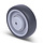 Rubber wiel 80 mm - kogellager asgat 8 mm - 80 kg