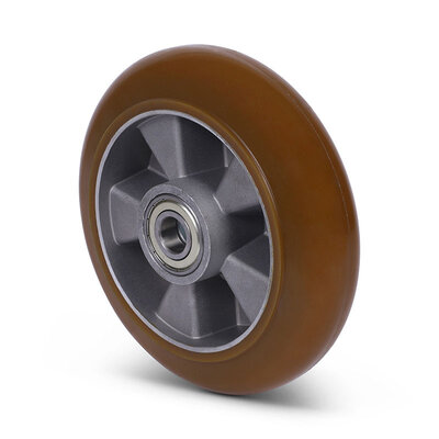 PU wiel 200 mm gebolleerd - asgat 20 mm - 600 kg