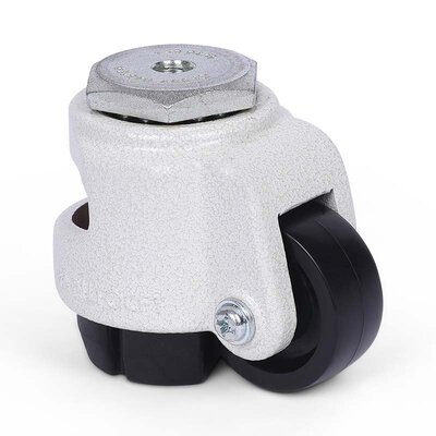 Zwenkwiel met stelvoet 63 mm - Nylon - boutgat - 340 kg