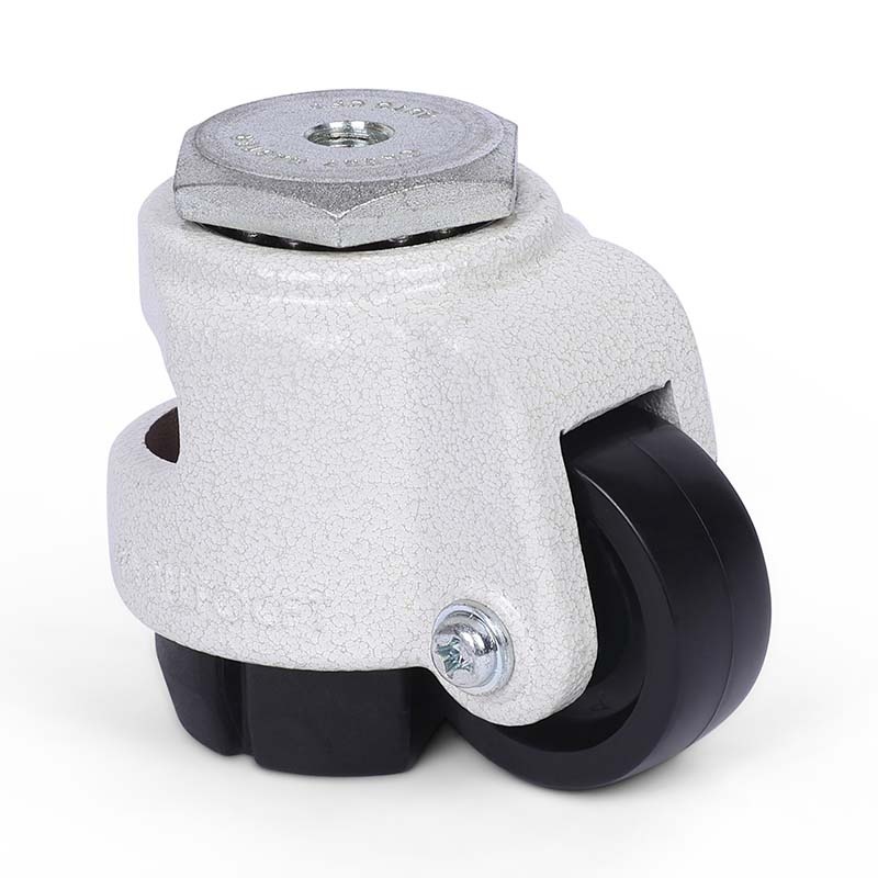 Zwenkwiel met stelvoet 63 mm - Nylon - boutgat - 340 kg
