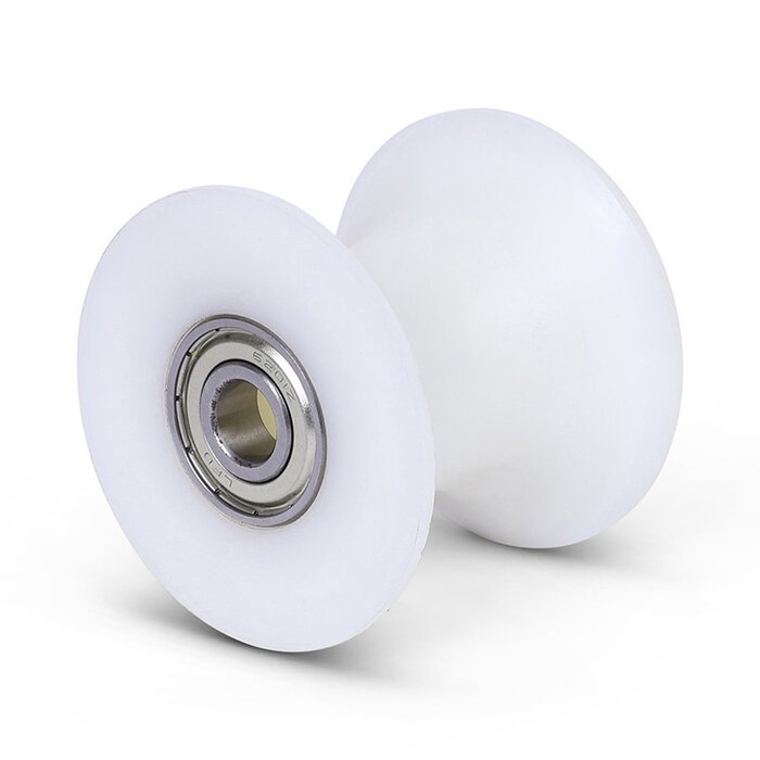 Kunststof diabolorol 70 mm - asgat 12 mm - 100 kg