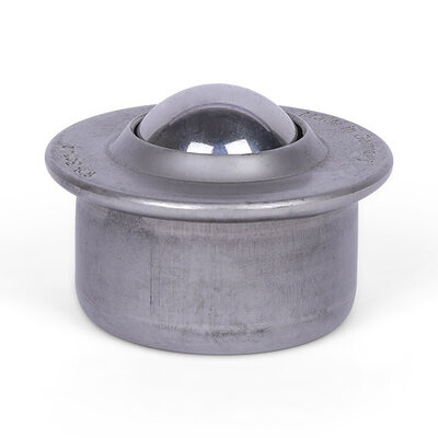 Rvs kogelpot 30 mm - rvs kogelrol - 300 kg