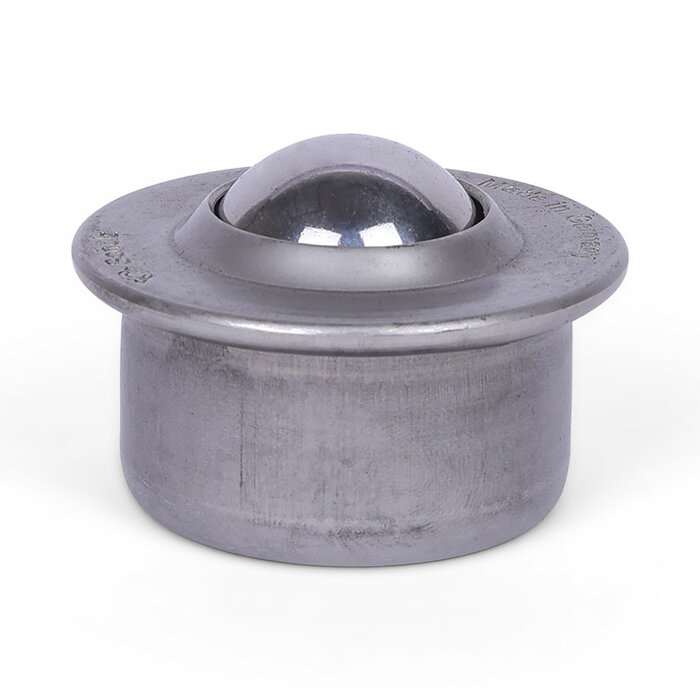 Rvs kogelpot 30 mm - rvs kogelrol - 300 kg