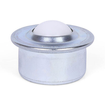 Stalen kogelpot 30 mm - kunststof kogelrol - 100 kg