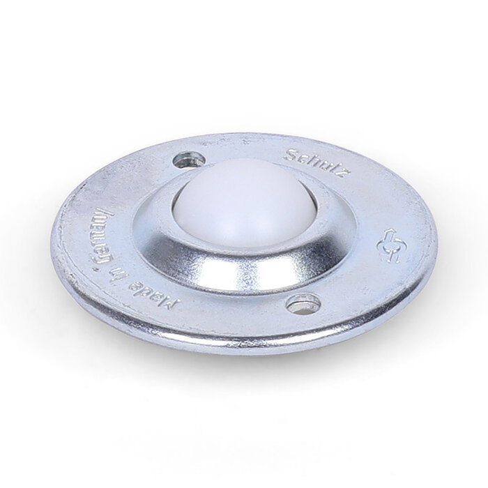Stalen kogelpot 15.8 mm - kunststof kogelrol - 10 kg