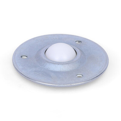 Stalen kogelpot 25.4 mm - kunststof kogelrol - 40 kg