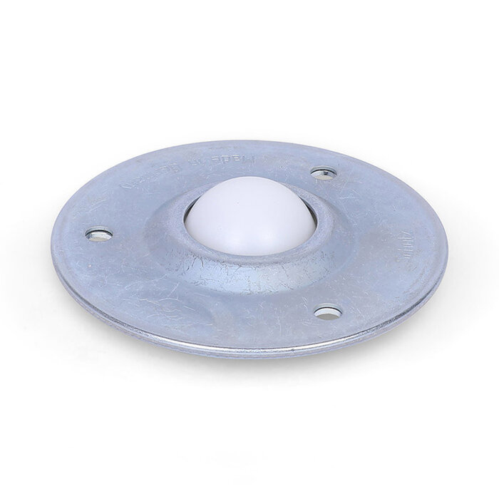 Stalen kogelpot 25.4 mm - kunststof kogelrol - 40 kg
