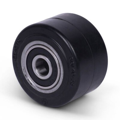 Rubber wiel 60 mm - kogellager asgat 12 mm - 100 kg