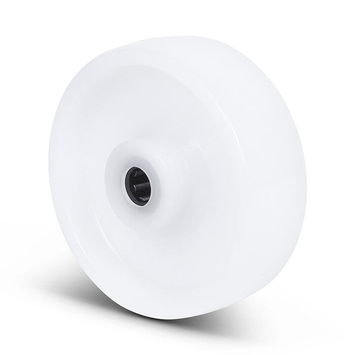 Nylon wiel 100 mm - rollager asgat 12 mm - 200 kg