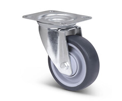 TPR rubber zwenkwiel 100 mm - 100 kg