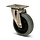 Rvs zwenkwiel 100 mm Elastisch rubber - rollager - 200 kg