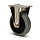 Rvs bokwiel 100 mm Elastisch rubber - rollager - 190 kg