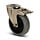 Rvs zwenkwiel met rem 100 mm Elastisch rubber - rollager - 190 kg